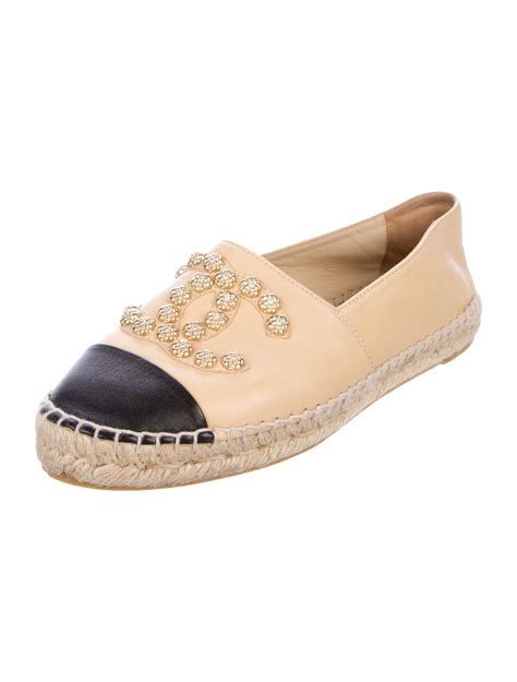 chanel camellia stud espadrilles|chanel espadrilles.